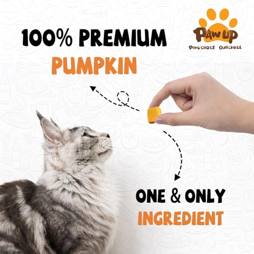 PAWUP Freeze-Dried Pumpkin Treats for Dogs & Cats – High Fiber, Single Ingredient Natural Snacks for Digestion & Gut Healt...