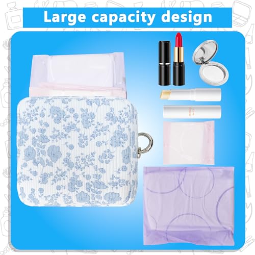 CasaRovela Period Bag for Girls, Corduroy Sanitary Napkin Storage Bag, Period Pouch & Tampon Holder, Feminine Care Organiz...