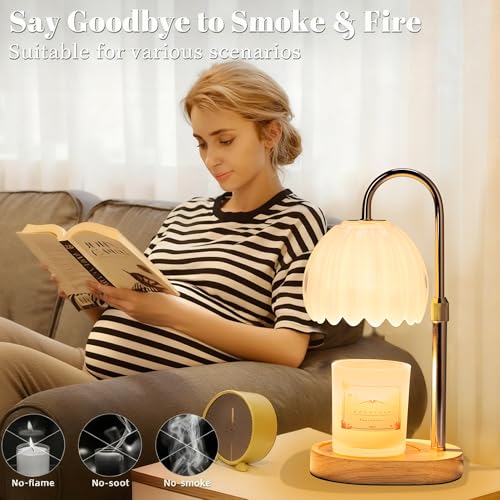 Heymirro Candle Warmer Lamp with Timer Dimmer Adjustable Height, for New Home Decor,Valentine's Day, Birthday Gifts for Wo...