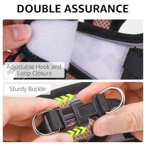 SCENEREAL Cat Harness & Leash Set Escape Proof - Adjustable Air Mesh Vest with Reflective Strips for Kittens, Puppies, Rab...