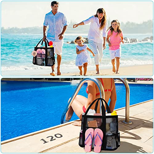 wanchel Mesh Beach Bags for Family - Women Beach Tote Bag for Toys, Towels, Travel Vacation Cruise Essentials