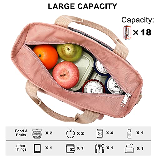 Weitars Lunch Bag for Women Work,Insulated Lunch Box Extra Large Lunch Tote Bag,Wide-Open Tote Cooler Bag With Removable S...