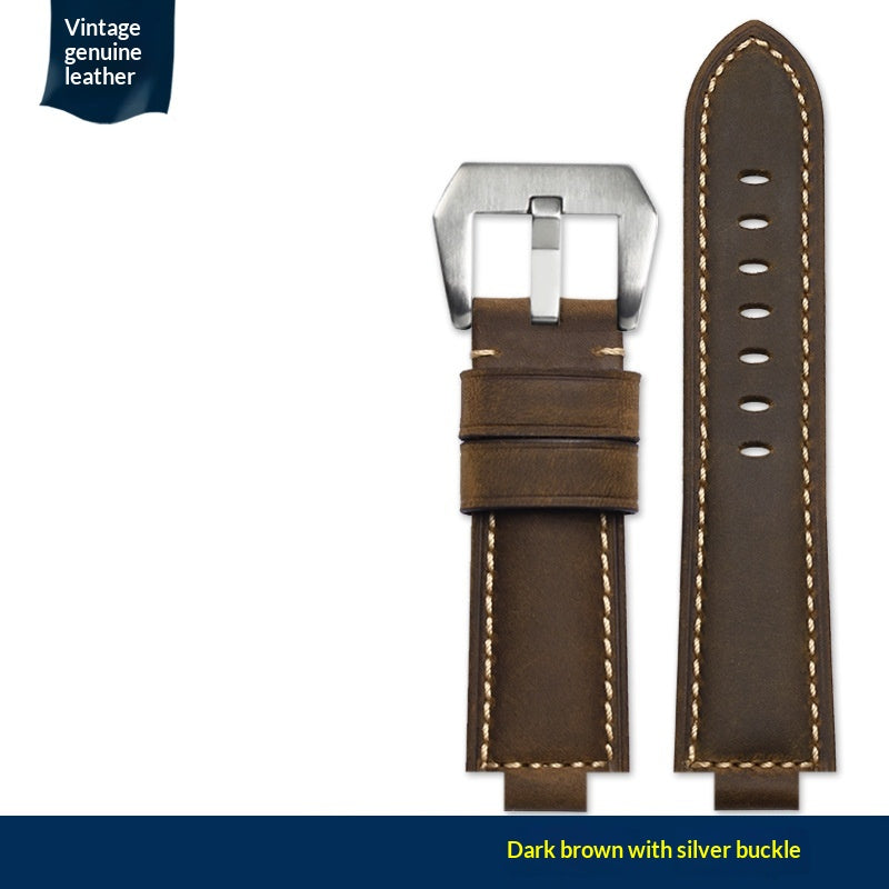 Genuine Leather Cowhide Watch Strap Accessories Compatible With