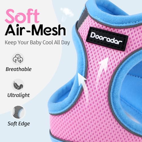 Dooradar Cat Harness and Leash Set, Escape Proof Lightweight Kitten Harness, Soft Breathable Reflective Vest for Outdoor W...