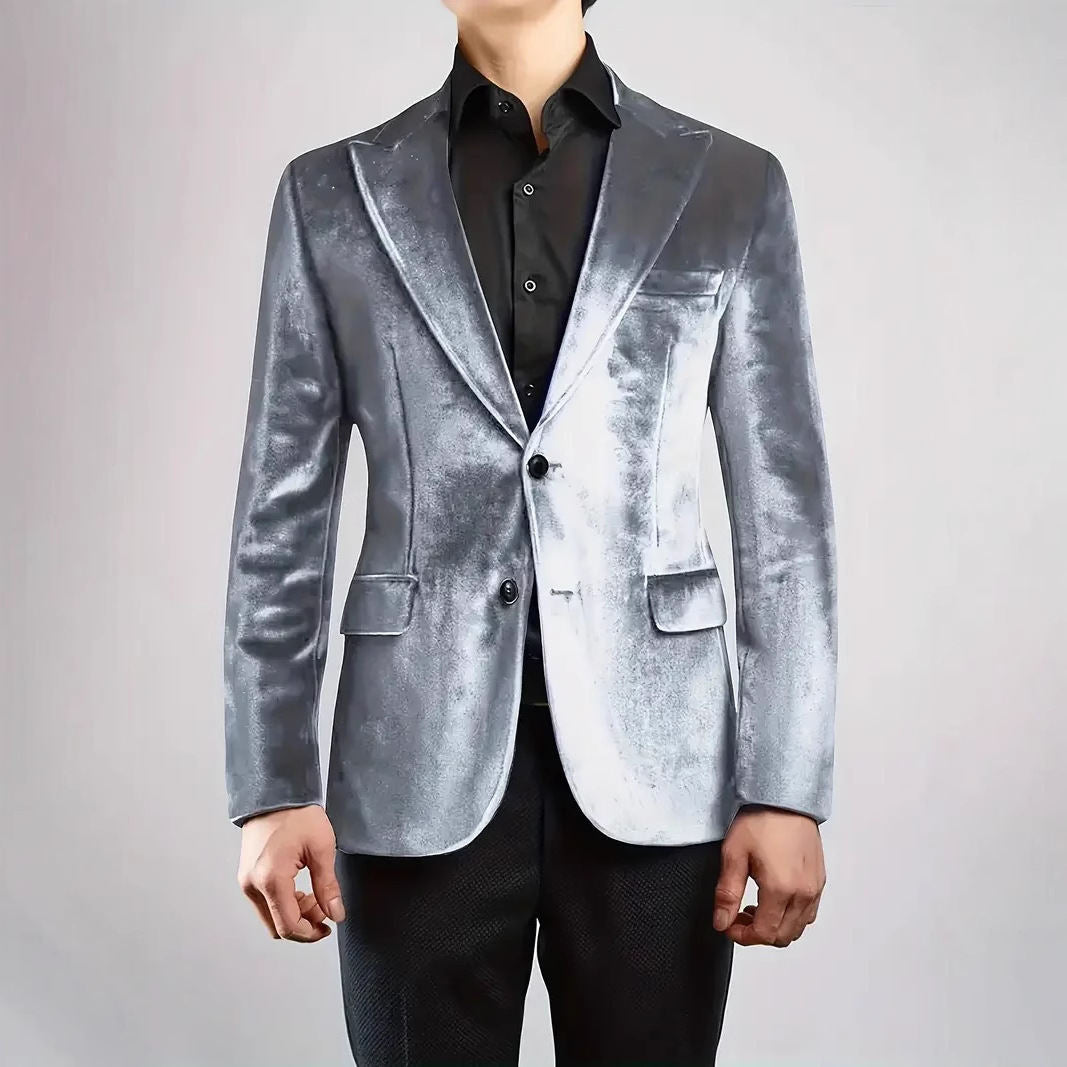 Mens Korean-style Slim-fit Casual Loose-fitting Coat