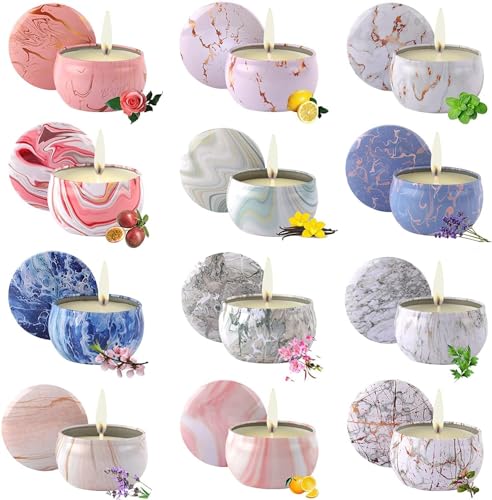 CLCYICEN Scented Candles Gifts for Women, 12 Pack Candles for Home Scented, 2.5 Oz Candle Gifts Set with Strongly Fragranc...