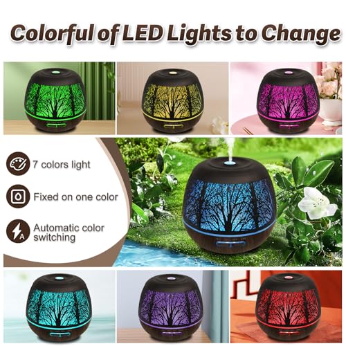 Roonbo Diffusers for Essential Oils Large Room 400ml,Essential Oil Diffuser for Home with R/C,Cool Mist Humidifiers for Be...