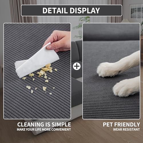 QIANMEW Couch Cushion Covers, Comfort Soft Magic Sofa Covers Washable Stretch Resistant Slipcovers for Sectional and L Sha...