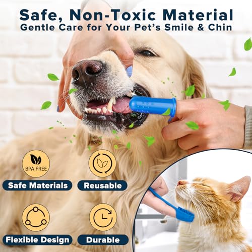 Augwind 6PCS Pet Grooming Kit for Dogs,Cats and Horses | Dog Washing Gloves | Dog Bath Brush | Dog Bath Gloves | Dog Shamp...