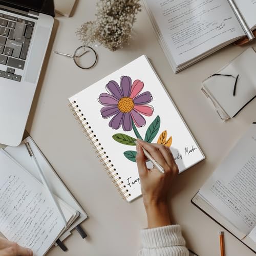 GTYNU Floral Christian Notebook, Fearfully and Wonderfully Made Psalms 139:14 Bible Journal for Women, Prayer Journal for ...