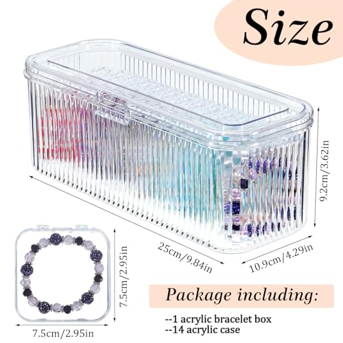 Oqqlin 2 Pack Clear Jewelry Storage Box, Acrylic Travel Jewelry Organizer boxes Portable Small Cases Anti Tarnish for Earr...