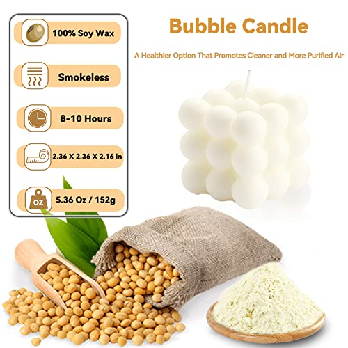 Aokala Scented Bubble Candles Gifts Set for Women, Large Candles for Home Decor Scented, 2 x 5.4 oz Soy Wax Aromatherapy C...