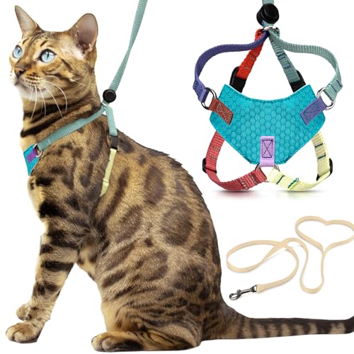 Houdini™ Escape Proof Cat Harness and Leash Set by OutdoorBengal – Tactical Vest for Walking – Comfy, Adjustable and Light...