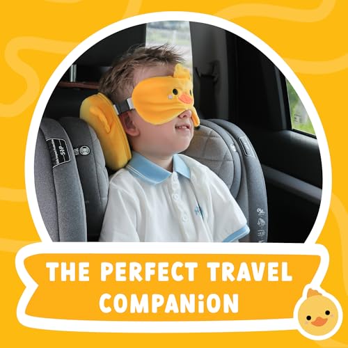 ecoZen Lifestyle Travel Neck Pillow with Eye Mask - Kids Travel Pillow for Sleeping - Toddler Travel Essential and Travel ...