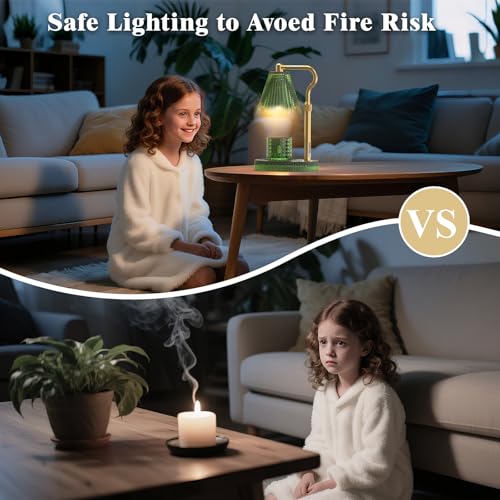 WYghyronic Candle Warmer Lamp with Timer & Dimmable 4-Level Brightness - Adjustable Height,for New Home Bedroom, Gifts for...