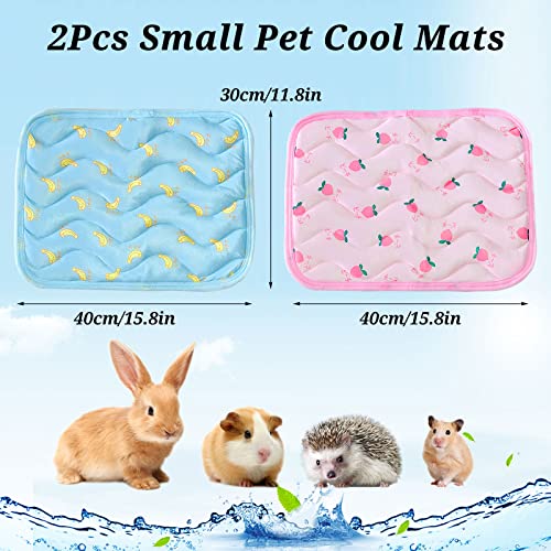 Jevnd 2Pcs Small Animals Cooling Mat, Guinea Pig Cooling Sleeping Pad, Rabbit Cool Pad, Breathable Small Pet Self Hot Day ...