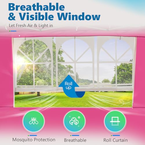 Quictent Easy Pop up Canopy Tent 10'x10' with 4 Detachable Window Sidewalls, One Person Setup, Waterproof Outdoor Portable...
