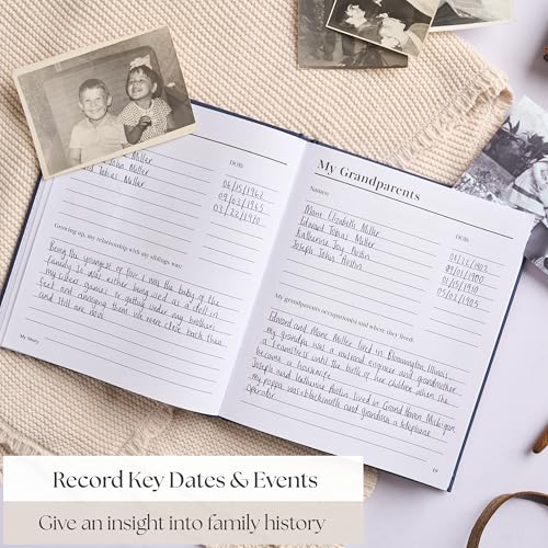 Bibi & Beau Legacy Story Journal – My Life in Writing | Guided Memory Book for Grandma, Grandpa, Mom, Dad | Thoughtful Kee...