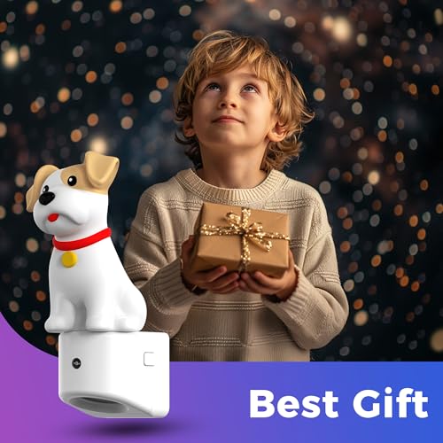 L LOHAS LED Night Light for Kids,3D Cute Puppy Night Lights,Schnauzer with Dusk to Dawn Sensor, RGB+Soft White 3000K,Dog N...