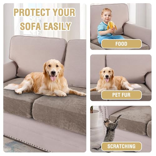 H.VERSAILTEX Stretch Mixed-Color Chenille Couch Cushion Cover Soft Sofa Covers Individual Seat Couch Slipcover Sets Furnit...