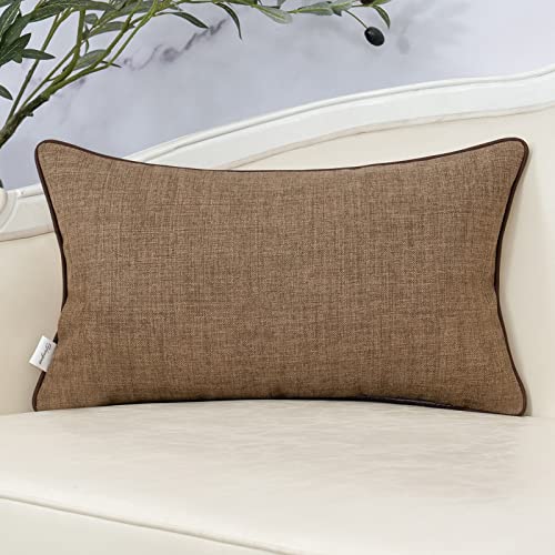 Yangest Patchwork Pillow Cover 12x20 Inch Luxury Cotton and Linen Cushion Cover Rectangle Pillowcover for Couch Bedroom Li...