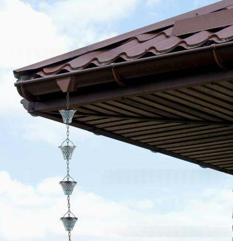 Gutter Downspout Splitter Outdoor Decorative Metal Copper Lattice Rain Chain