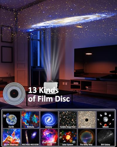 Planetarium Projector for Bedroom,13 in 1 Star Projector Galaxy Light,Ceiling Night Light Milky Way Mood Lighting with 36...