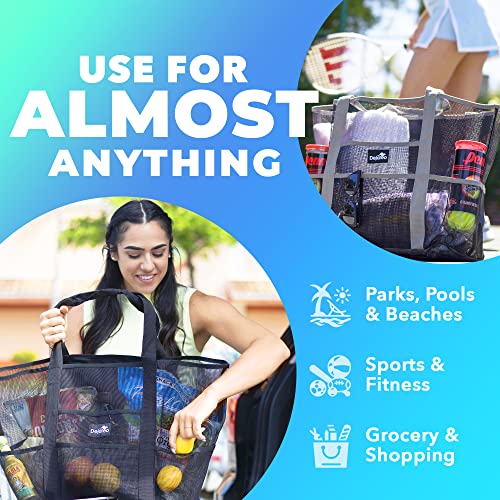 Dejaroo Mesh Sand Free Bag - Strong Lightweight Bag For Beach & Vacation Essentials. Tons of Storage!
