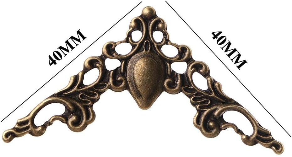 30 Pcs Antique Edge Corner Decorative Protectors, Scrapbooking Albums Embellishment Photo Frame Jewelry Box Decorative Cor...