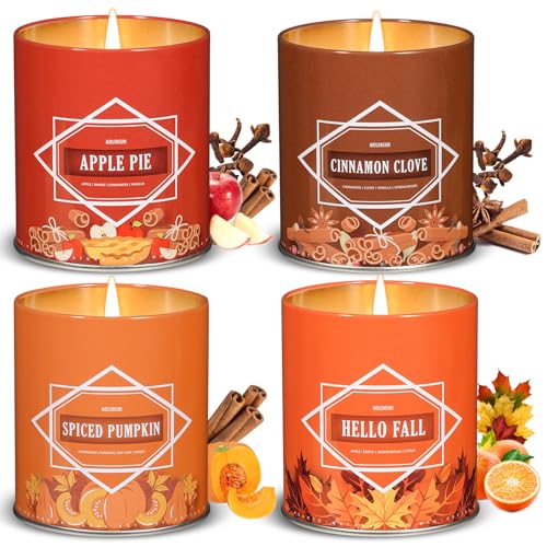 Valentine's Day Gifts for Women Men, Winter Scented Candle Set – 36oz (4×9oz) Soy Candles with Cozy & Warm Seasonal Scents...