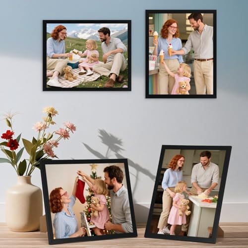 Giftgarden 8x10 Picture Frame Black Set of 16, Lightweight 8 by 10 Photo Frames Bulk for Gallery, Office, Living Room Wall...