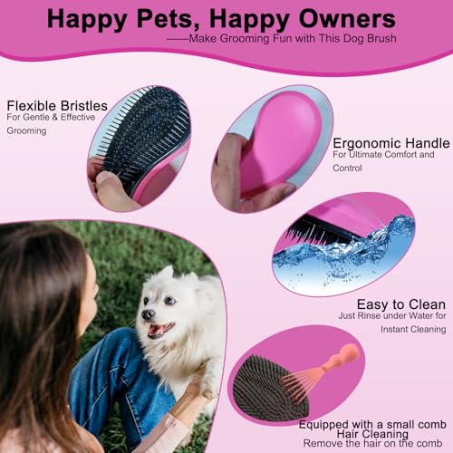 MAEELOU Puppy Brush for Small Dogs - Soft Dog Brush - Perfect Yorkie, Shih Tzu, Maltipoo & Maltese Grooming - Gentle Hair ...