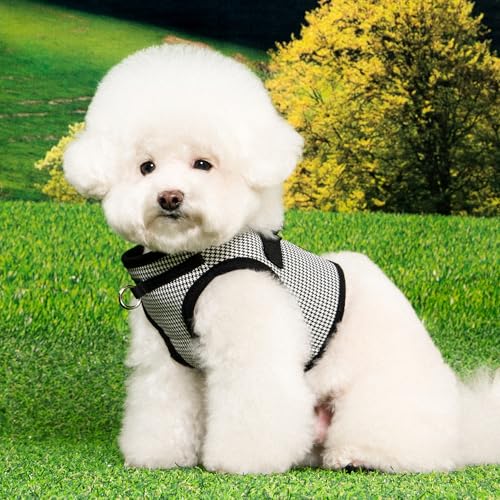 Puppia Amatus Dog Vest Harness B (Step-in) Fashionable Houndstooth Pattern Spring Summer Harness for Small and Medium Dog...