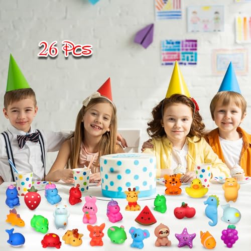 nobasco Squishies, 26 Pack Mochi Squishy Toys - Kawaii Cat Squishys Slow Rising Animals - Party Favors, Goodie Bag, Birthd...