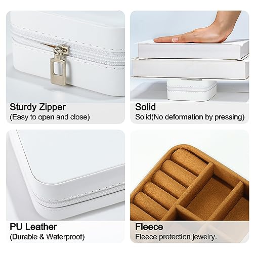Parima Gift for Women Teen Girls - Travel Jewelry Case Organizer Initial Small Jewelry Box Custom Personalized Birthday Gi...