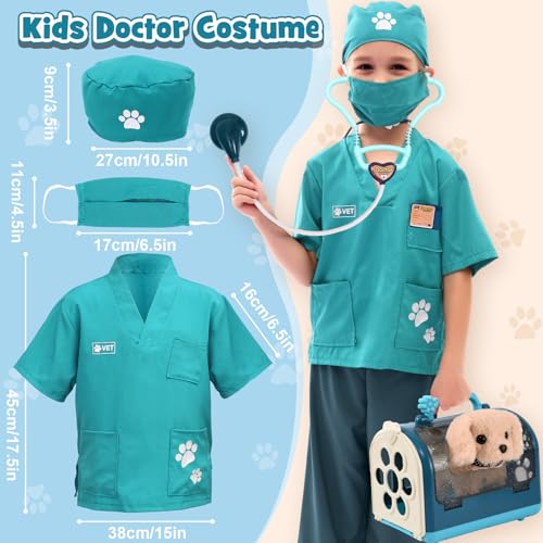 G.C 22Pcs Dog Toys for Kids Doctor Kit, Walking Barking Electronic Interactive Stuffed Dog Vet Kit Costume Pretend Play Pu...