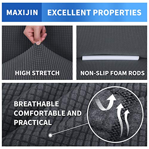MAXIJIN Stretch Loveseat Sofa Slipcovers 1 Piece Love Seat Couch Covers for 2 Cushion Couch Non Slip Sofa Cover Washable D...