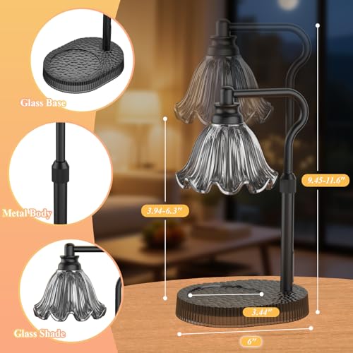 WYghyronic Candle Warmer Lamp with Adjustable Height - Flameless 4-Level Dimmable Wax Warmer, Timer Function & Stylish Des...