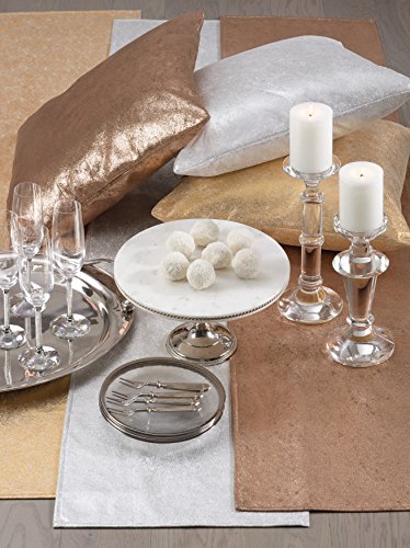 SARO LIFESTYLE 1793.RS1590B Diamonique Collection Shimmering Evening Event Table Runner, 15" x 90", Rose