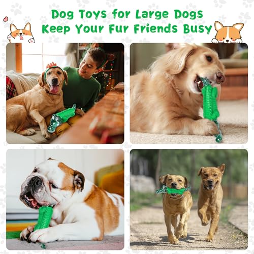 Dog Toys for Aggressive Chewers -Indestructible Dog Toys for Large Dogs to Reduce Pet Anxiety and Boredom for Small, Mediu...