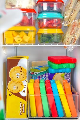 Cool Coolers by Fit + Fresh, 5 Pack Days of the Week Ice Blocks, Compact Reusable Ice Packs for Lunch Boxes & Coolers, Mul...
