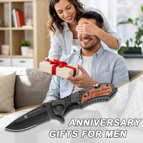 Titorld 3 Years Anniversary Keepsake Gifts for Him, 3rd Tin Anniversary for Men Him Husband Boyfriend, Three Years Marriag...