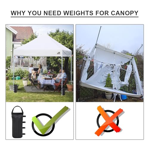 Eurmax USA 145 LBS Weight Capacity Pop up Gazebos Weights Sand Bags for Pop up Canopy Tent Pergola Outdoor Instant Canopie...