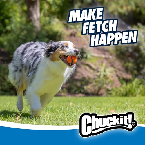 Chuckit! Dog Balls - Interactive Dog Toys, High-Bounce Fetch Ball, Ultra and Rugged Balls, Durable - Size Medium, 2.5-inch...