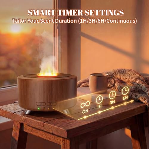 Essential Oil Diffuser for Home, 500 Aromatherapy Diffuser Oil Machine for Office Room Yoga, Aroma Diffuser with Auto-Off ...