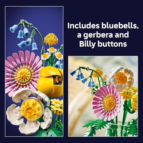 LEGO Botanicals Petite Sunny Bouquet Building Toy - DIY Floral Arrangement for Girls & Boys, Ages 9+ - Gift for Birthdays...