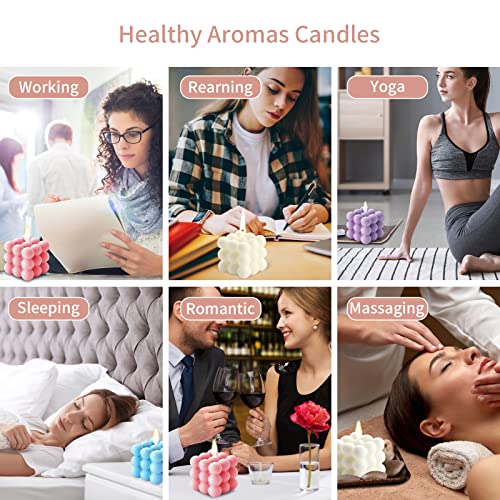 Aokala Scented Bubble Candles Gifts Set for Women, Large Candles for Home Decor Scented, 2 x 5.4 oz Soy Wax Aromatherapy C...