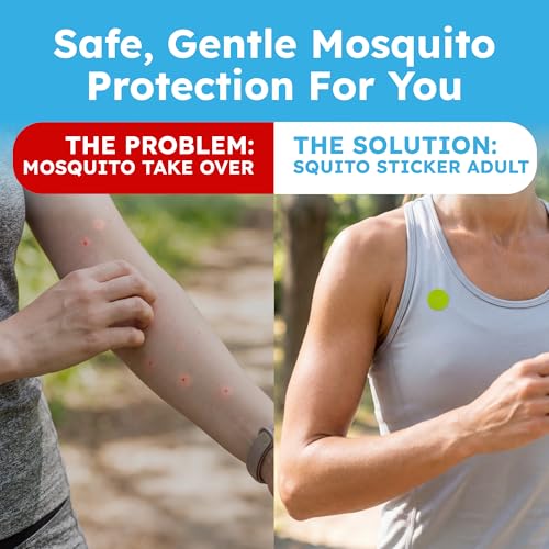 BugMD Squito Stickers Mosquito Repellent Patch Stickers for Adults (78 Patches), Safe & Effective Insect Repellent Patches...