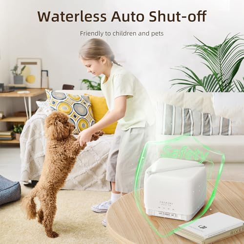 ASAKUKI Essential Oil Diffuser for Home, Large 700 ml Humidifier with Automatic Shut-Off, Quiet Aromatherapy Diffuser with...