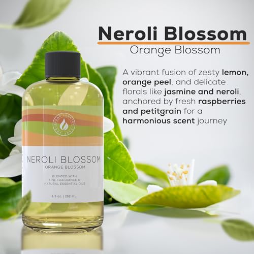 Aroma Country Neroli Blossom Diffuser Oil - Luxury Essential Oils for Diffuser Refill & Air Freshener Room Spray - Long-La...